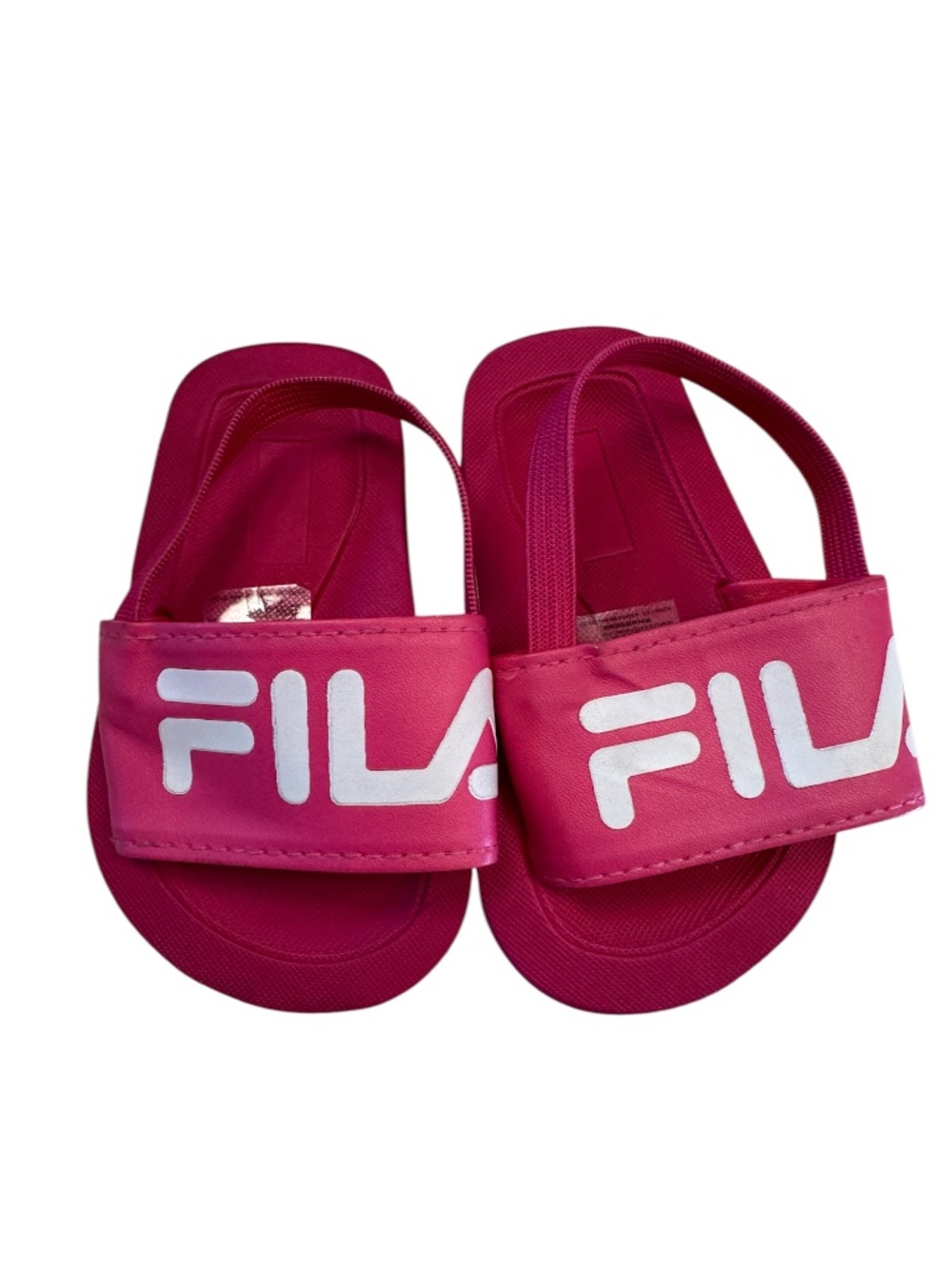 Fila slides kids sleek slide ST sandals with strap and logo on front 9-12 MONTHS